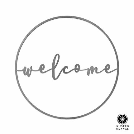 Welcome Circle Greeting - Welcome Home Outdoor Sign for Front Door