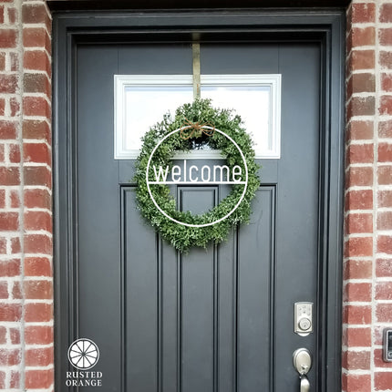 Welcome Circle Greeting - Welcome Home Outdoor Sign for Front Door