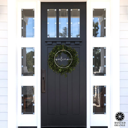 Welcome Circle Greeting - Welcome Home Outdoor Sign for Front Door