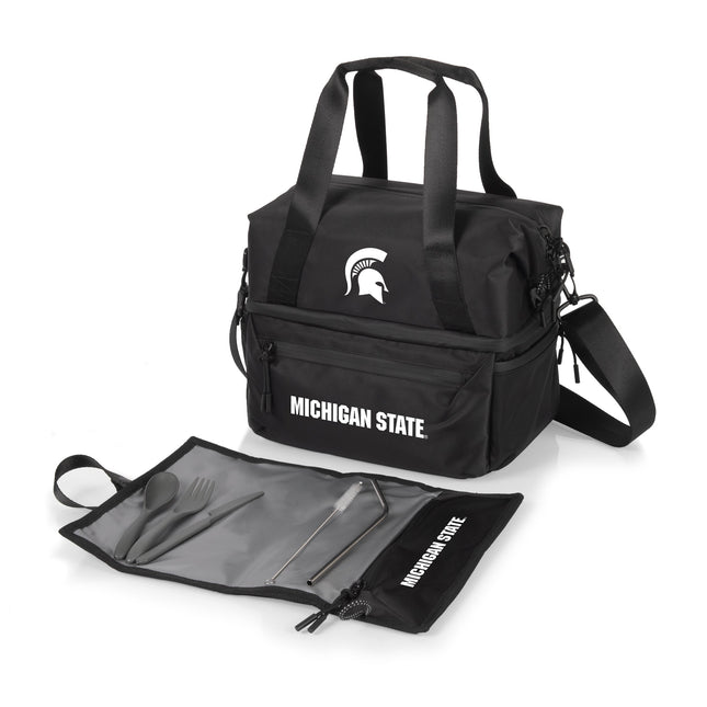 Michigan State Spartans Tarana Recycled Lunch Bag Cooler with Utensils