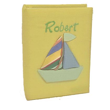 Sailboat Personalized Baby Photo Album - Small