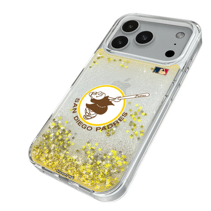 San Diego Padres 1969-1984 - Cooperstown Collection Linen Glitter Phone Case for Apple iPhone