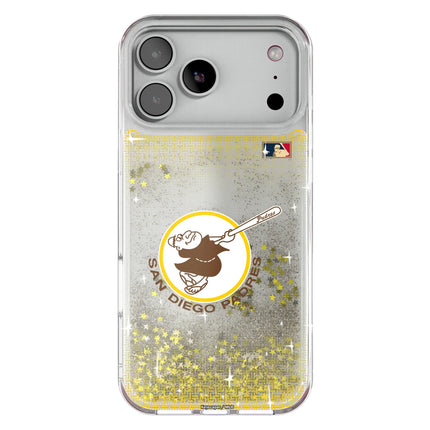 San Diego Padres 1969-1984 - Cooperstown Collection Linen Glitter Phone Case for Apple iPhone