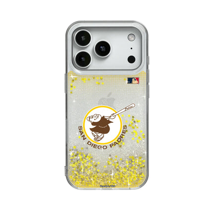 San Diego Padres 1969-1984 - Cooperstown Collection Linen Glitter Phone Case for Apple iPhone
