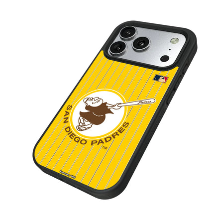 San Diego Padres 1969-1984 - Cooperstown Collection Pinstripe Bump Phone Case for Apple iPhone