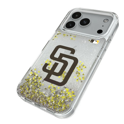San Diego Padres Linen Glitter Phone Case for Apple iPhone