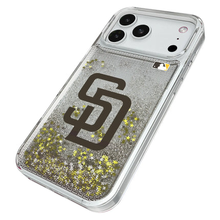 San Diego Padres Linen Glitter Phone Case for Apple iPhone
