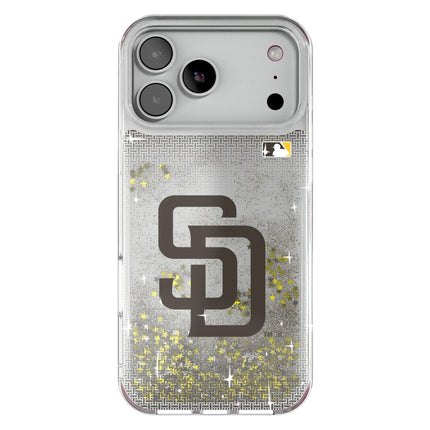 San Diego Padres Linen Glitter Phone Case for Apple iPhone