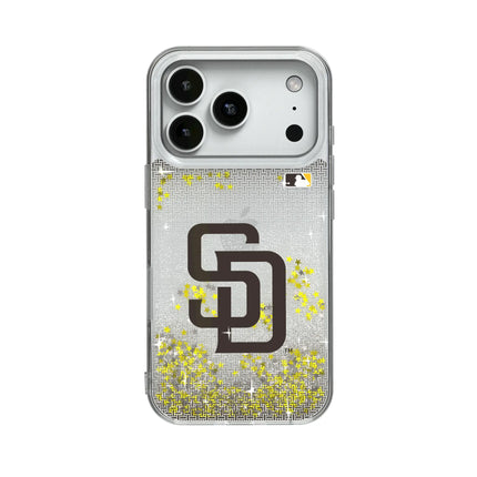 San Diego Padres Linen Glitter Phone Case for Apple iPhone