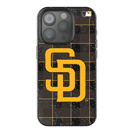 San Diego Padres Plaid Black Bling Phone Case for Apple iPhone