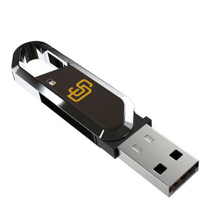 San Diego Padres Solid USB 64GB Clip Style Flash Drive