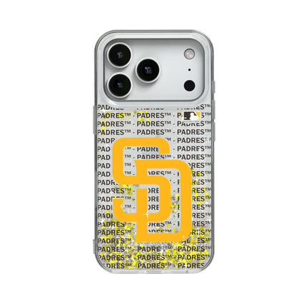 San Diego Padres Text Backdrop Glitter Phone Case for Apple iPhone