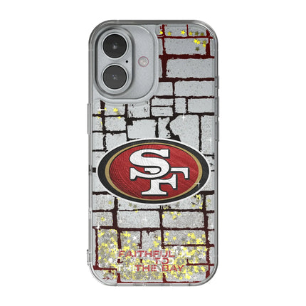 San Francisco 49ers Brick Glitter Phone Case for Apple iPhone