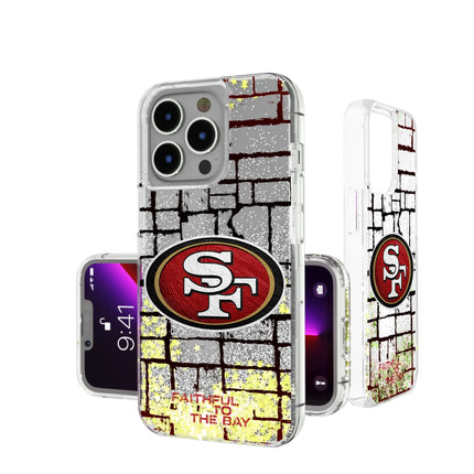 San Francisco 49ers Brick Glitter Phone Case for Apple iPhone