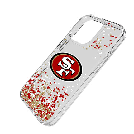 San Francisco 49ers Confetti Clear Phone Case for Apple iPhone