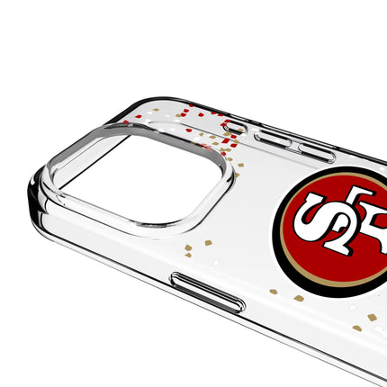San Francisco 49ers Confetti Clear Phone Case for Apple iPhone