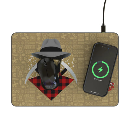 San Francisco 49ers Deco 15-Watt Wireless Charger and Mouse Pad