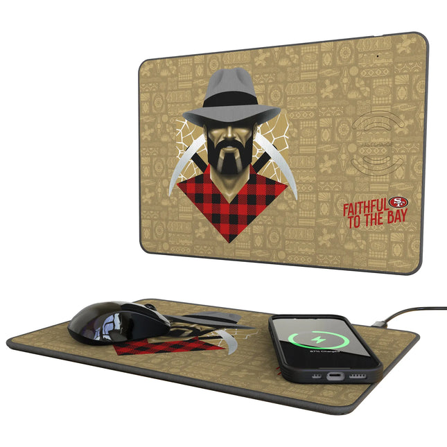 San Francisco 49ers Deco 15-Watt Wireless Charger and Mouse Pad