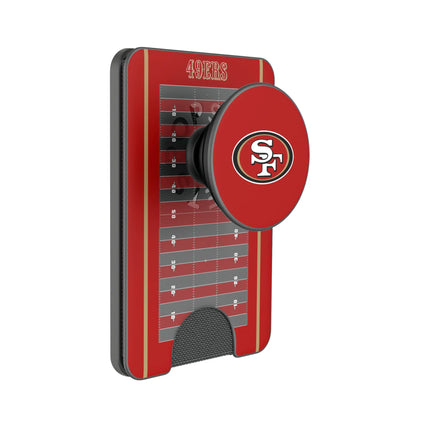 San Francisco 49ers Field PopSockets MagSafe-Compatible PopWallet+
