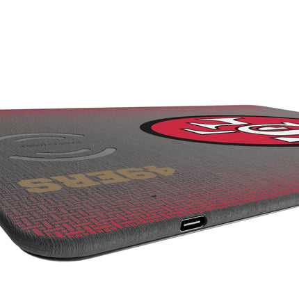 San Francisco 49ers Historic Collection Linen 15-Watt Wireless Charger and Mouse Pad