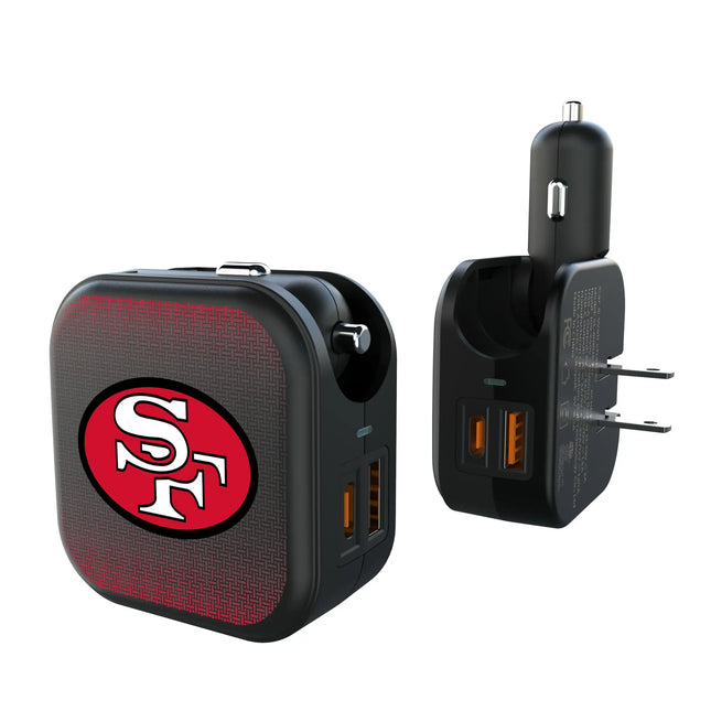 San Francisco 49ers Historic Collection Linen 2 in 1 USB A/C Charger