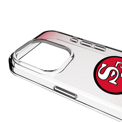 San Francisco 49ers Historic Collection Linen Clear Phone Case for Apple iPhone