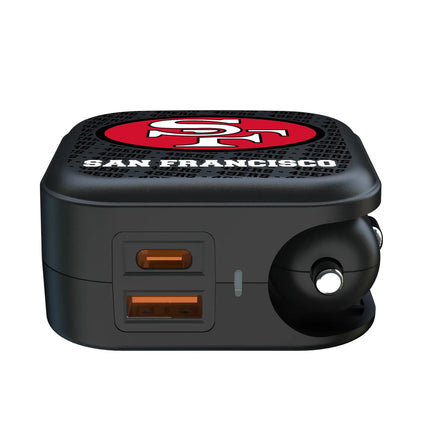 San Francisco 49ers Historic Collection Text Backdrop 2 in 1 USB A/C Charger