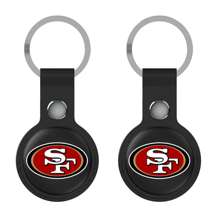 San Francisco 49ers Insignia Black Airtag Holder 2-Pack