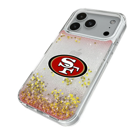 San Francisco 49ers Linen Glitter Phone Case for Apple iPhone