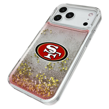 San Francisco 49ers Linen Glitter Phone Case for Apple iPhone