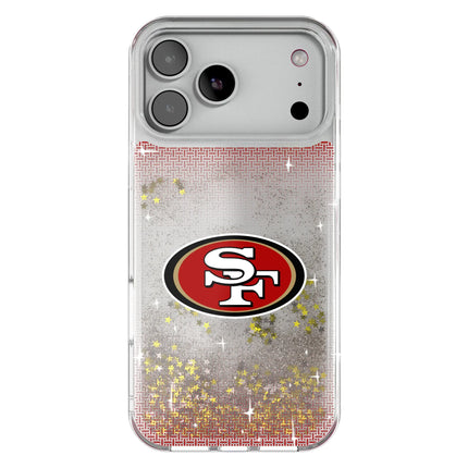 San Francisco 49ers Linen Glitter Phone Case for Apple iPhone