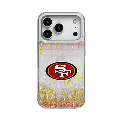 San Francisco 49ers Linen Glitter Phone Case for Apple iPhone