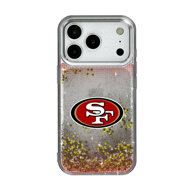 San Francisco 49ers Linen Glitter Phone Case for Apple iPhone
