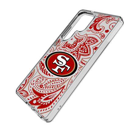 San Francisco 49ers Paisley Clear Phone Case for Samsung Galaxy