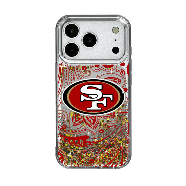San Francisco 49ers Paisley Glitter Phone Case for Apple iPhone