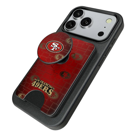 San Francisco 49ers Rivet PopSockets MagSafe-Compatible PopWallet+