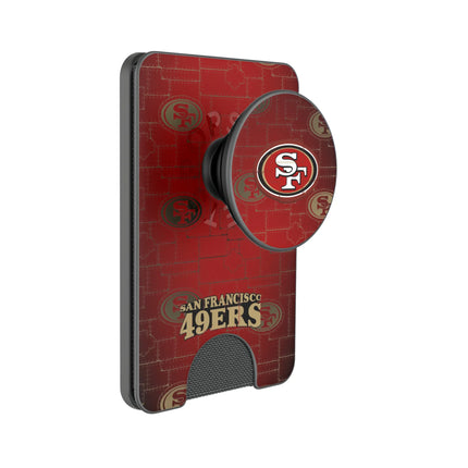 San Francisco 49ers Rivet PopSockets MagSafe-Compatible PopWallet+