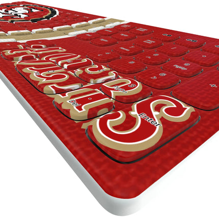 San Francisco 49ers Stripe Curved Wireless Keyboard