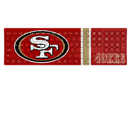 San Francisco 49ers Stripe Curved Wireless Keyboard