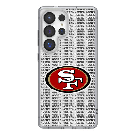 San Francisco 49ers Text Backdrop Clear Phone Case for Samsung Galaxy