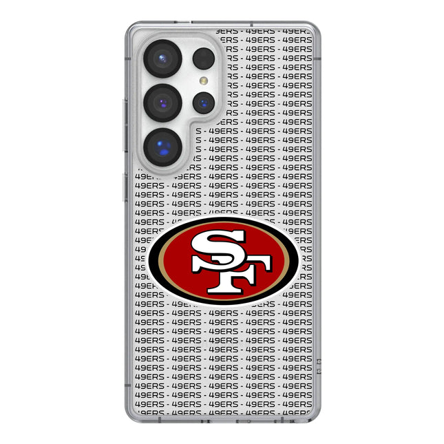 San Francisco 49ers Text Backdrop Clear Phone Case for Samsung Galaxy