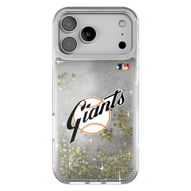 San Francisco Giants 1958-1967 - Cooperstown Collection Linen Glitter Phone Case for Apple iPhone
