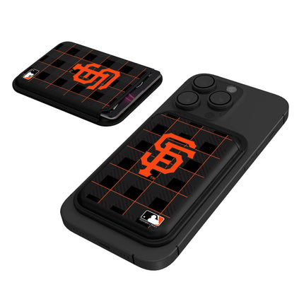 San Francisco Giants Plaid Black Magnetic Credit Card Wallet