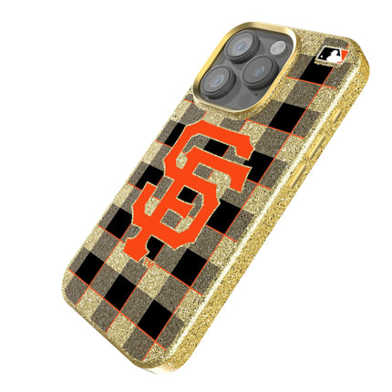 San Francisco Giants Plaid Bling Phone Case for Apple iPhone