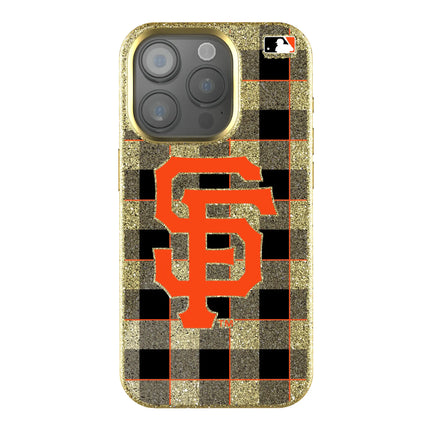 San Francisco Giants Plaid Bling Phone Case for Apple iPhone