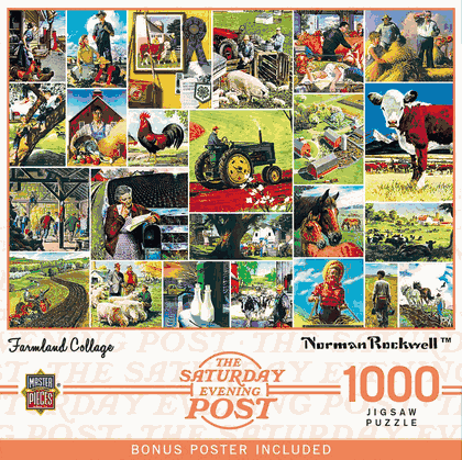 Saturday Evening Post Farmland Collage 1000 Piece Puzzle