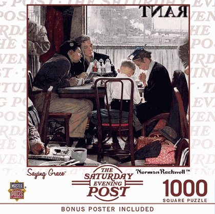 Saturday Evening Post Saying Grace 1000 Piece Puzzle