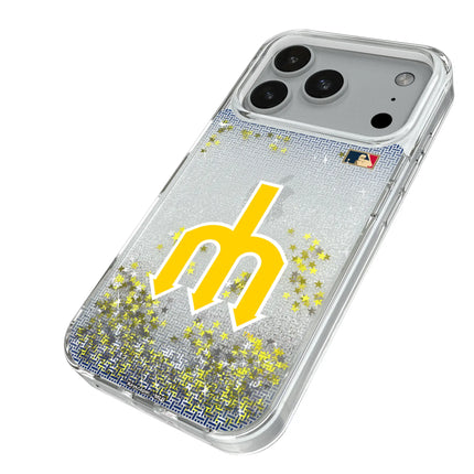 Seattle Mariners 1977-1980 - Cooperstown Collection Linen Glitter Phone Case for Apple iPhone