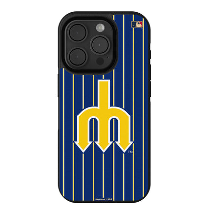 Seattle Mariners 1977-1980 - Cooperstown Collection Pinstripe Bump Phone Case for Apple iPhone