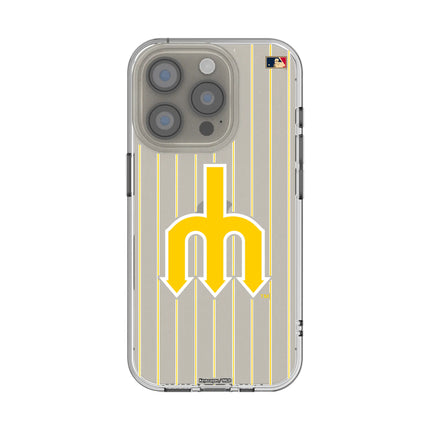 Seattle Mariners 1977-1980 - Cooperstown Collection Pinstripe Clear Phone Case for Apple iPhone